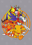 Digimon Anime Vector T-shirt Designs Bundle Templates