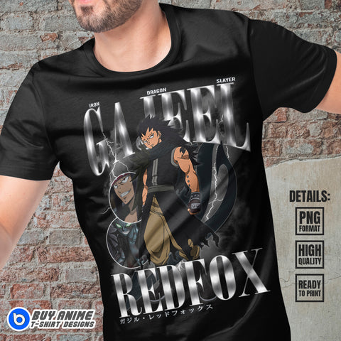 Gajeel Redfox Fairy Tail Anime Bootleg T-shirt Design