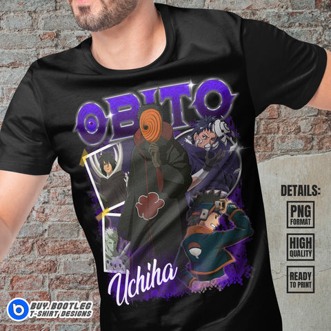 Obito Uchiha Naruto Anime Bootleg T-shirt Design