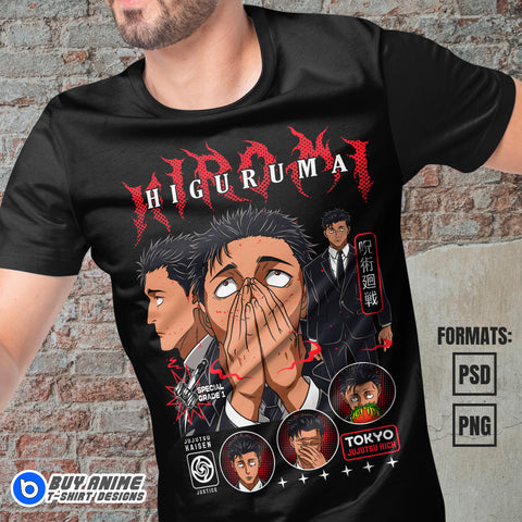 Premium Hiromi Higuruma Jujutsu Kaisen Anime Vector T-shirt Design Template