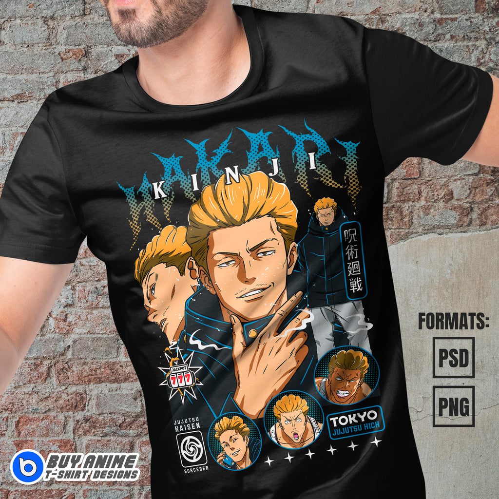 Premium Hakari Jujutsu Kaisen Anime Vector T-shirt Design Template #3