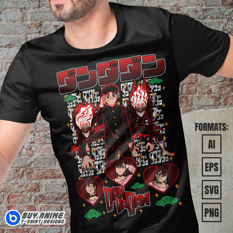 Premium Dandadan Anime Vector T-shirt Design Template #9