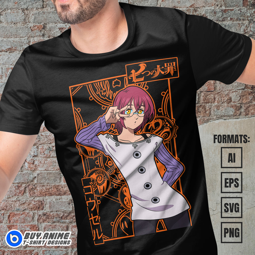 Premium Gowther The Seven Deadly Sins Anime Vector T-shirt Design Template #2