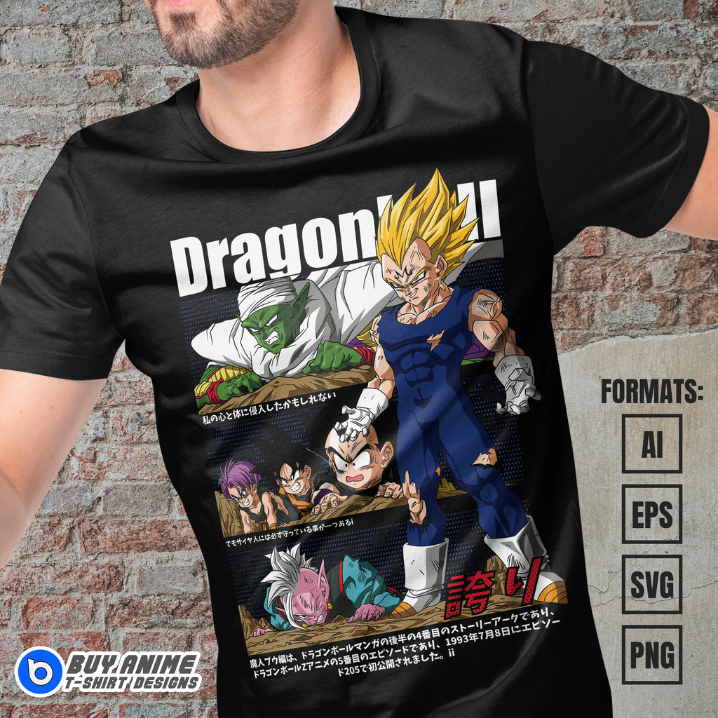 Premium Dragon Ball Anime Vector T-shirt Design Template #31
