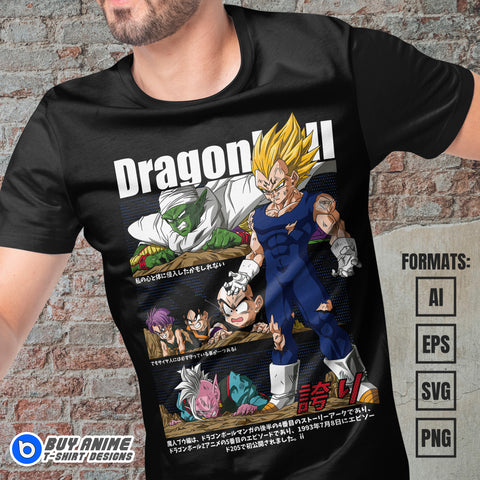 Premium Dragon Ball Anime Vector T-shirt Design Template #31