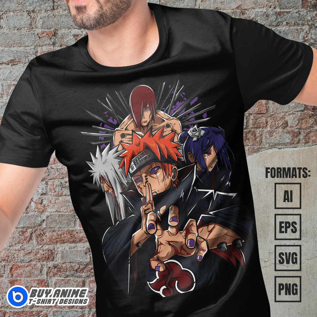 Premium Naruto Shippuden Anime Vector T-shirt Design Template #11
