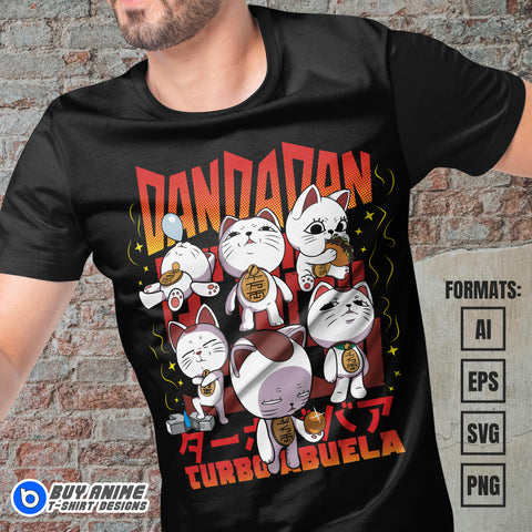 Premium Turbo Granny Dandadan Anime Vector T-shirt Design Template #4