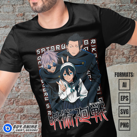 Premium Jujutsu Kaisen Anime Vector T-shirt Design Template #40