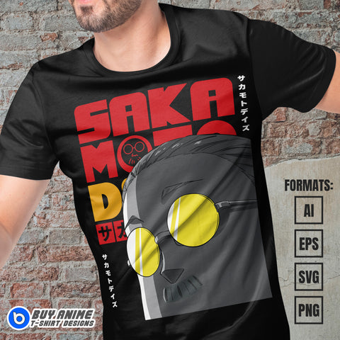 Premium Sakamoto Days Anime Vector T-shirt Design Template #5