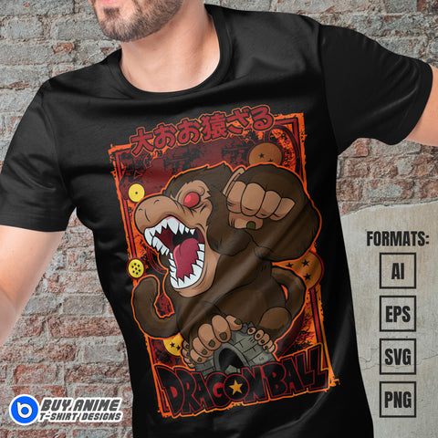 Premium Dragon Ball Anime Vector T-shirt Design Template #33