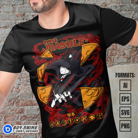 Premium Mashle Magic and Muscles Anime Vector T-shirt Design Template #12