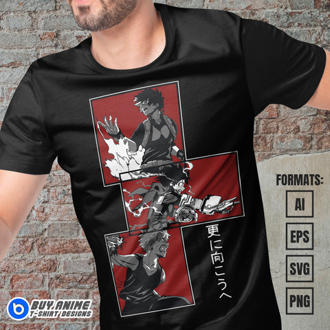 Premium My Hero Academia Anime Vector T-shirt Design Template #15