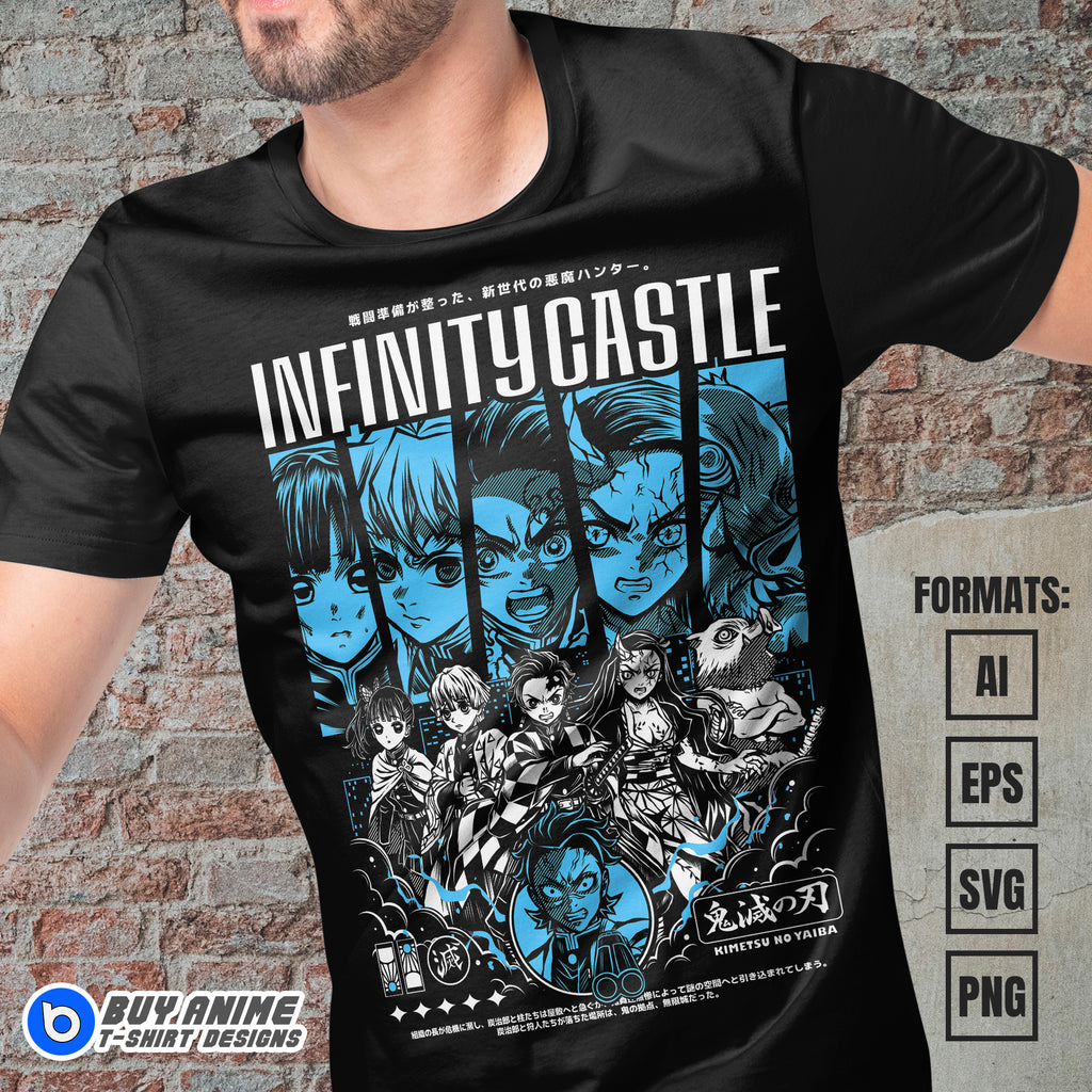 Premium Demon Slayer Anime Vector T-shirt Design Template #53