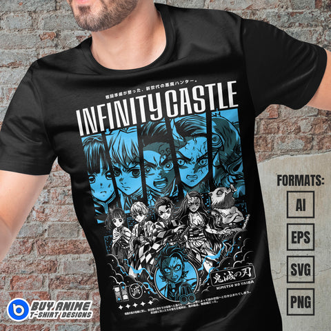 Premium Demon Slayer Anime Vector T-shirt Design Template #53