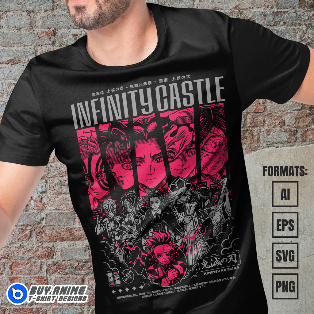 Premium Demon Slayer Anime Vector T-shirt Design Template #54