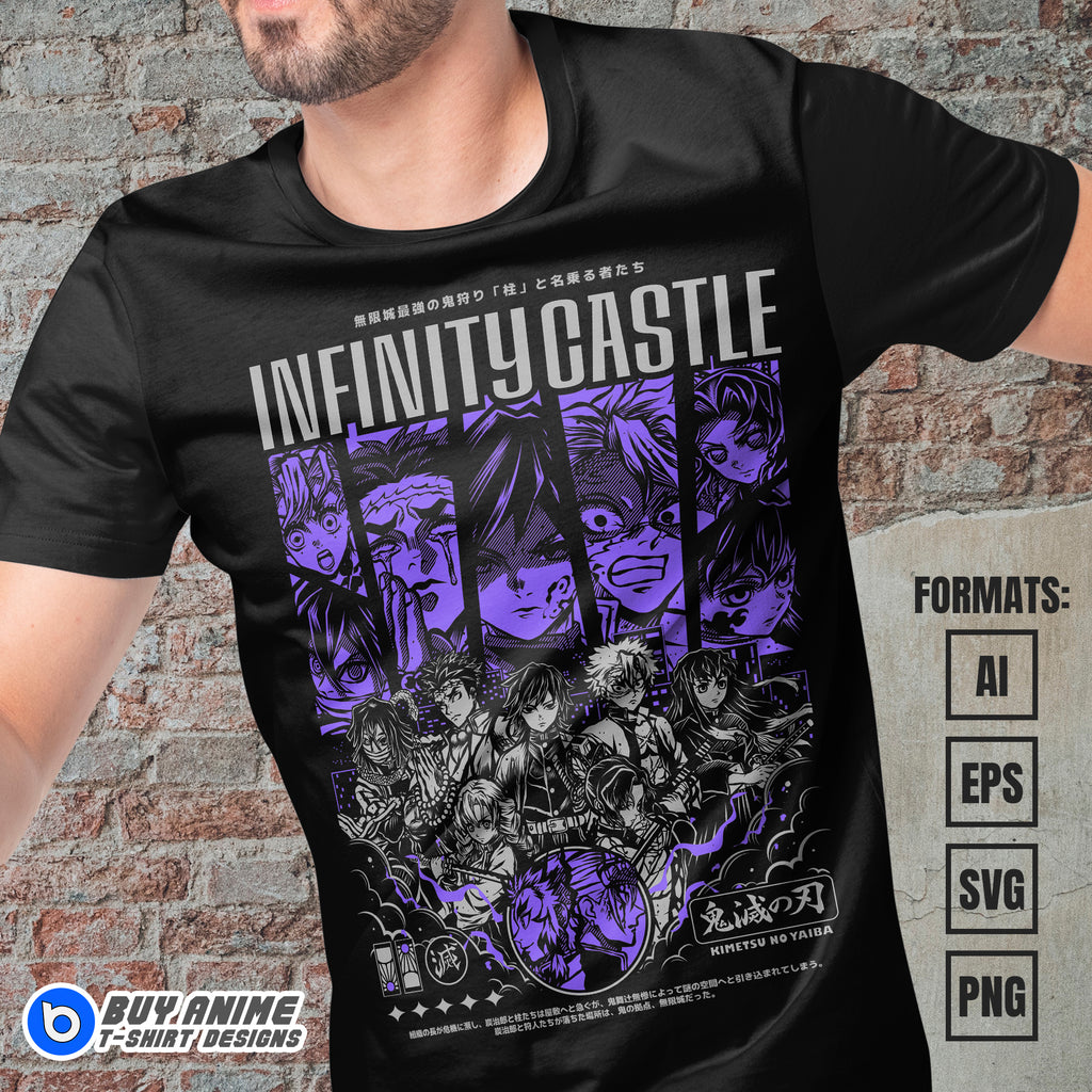 Premium Demon Slayer Anime Vector T-shirt Design Template #56