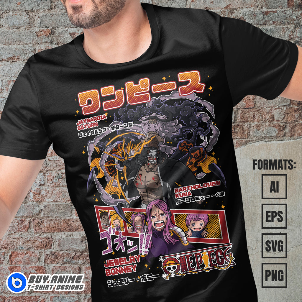 Premium Luffy One Piece Anime Vector T-shirt Design Template #29