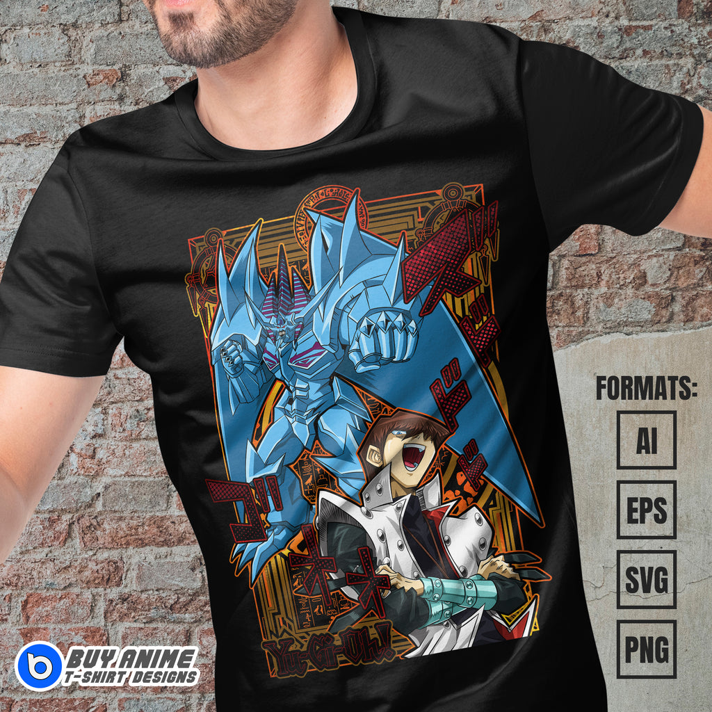 Premium Kaiba Yu Gi Oh Anime Vector T-shirt Design Template #3