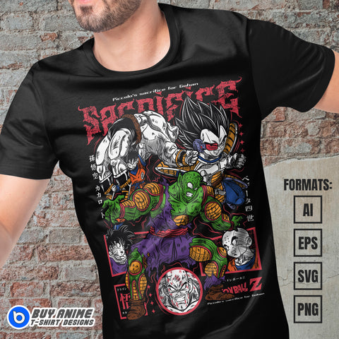 Premium Dragon Ball Anime Vector T-shirt Design Template #37
