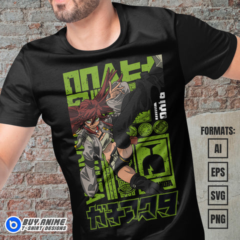 Premium Riyo Gachiakuta Anime Vector T-shirt Design Template