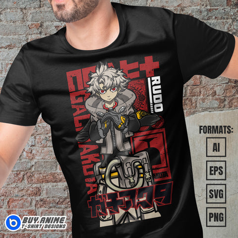 Premium Rudo Surebrec Gachiakuta Anime Vector T-shirt Design Template #2