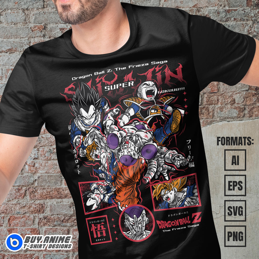 Premium Dragon Ball Anime Vector T-shirt Design Template #38