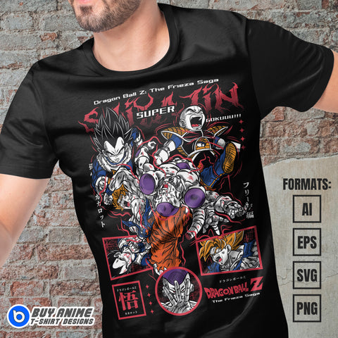 Premium Dragon Ball Anime Vector T-shirt Design Template #38