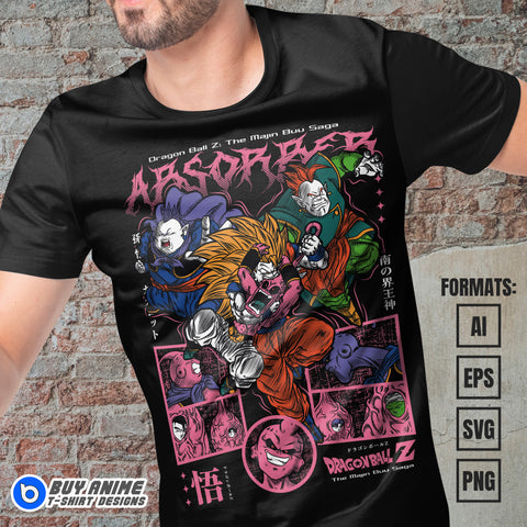 Premium Dragon Ball Anime Vector T-shirt Design Template #40
