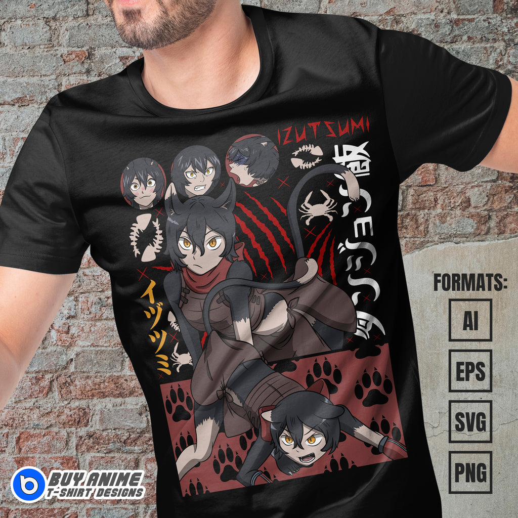 Premium Izutsumi Delicious In Dungeon Anime Vector T-shirt Design Template