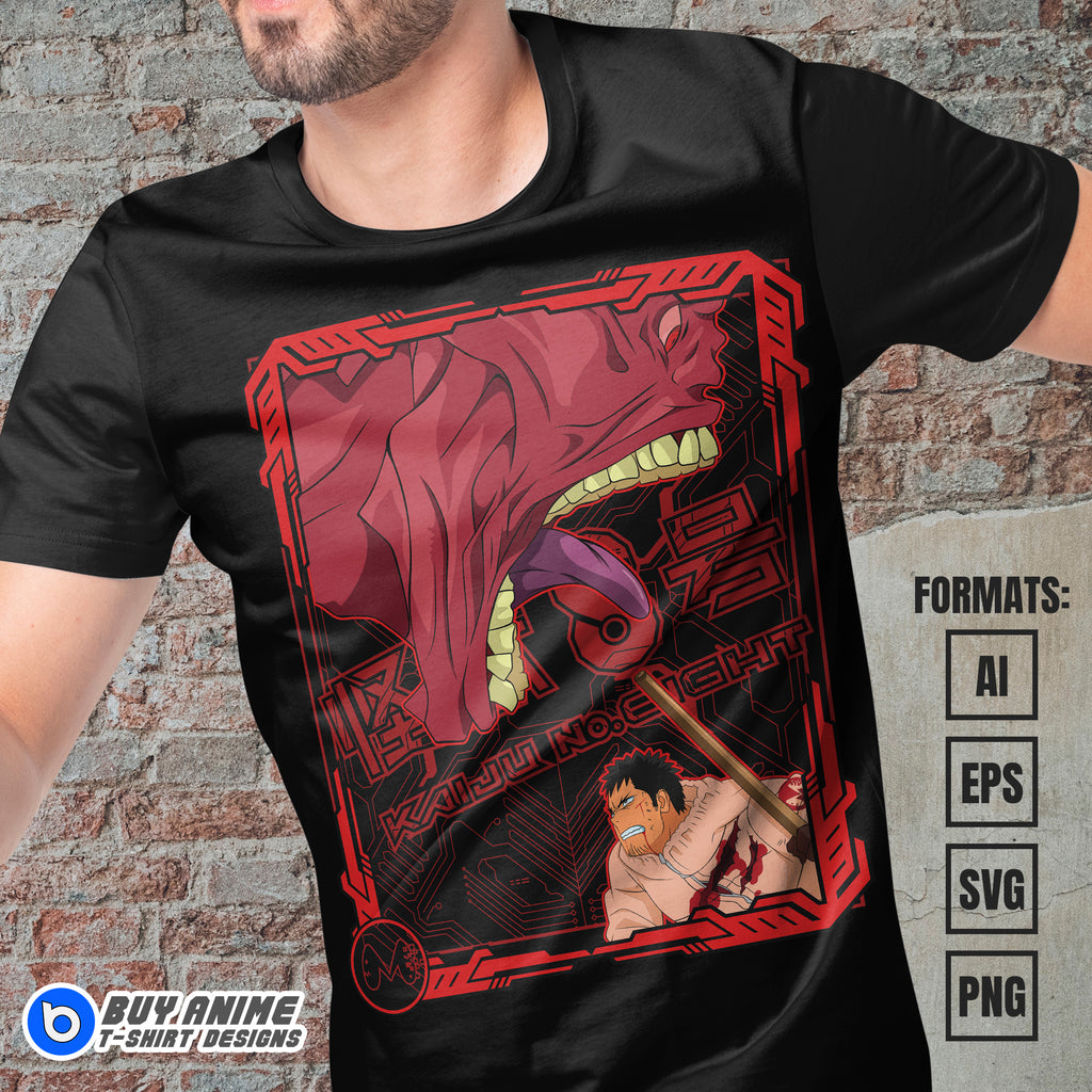 Premium Kafka Hibino Kaiju No. 8 Anime Vector T-shirt Design Template #5