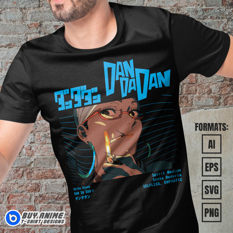 Premium Seiko Ayase Dandadan Anime Vector T-shirt Design Template #5