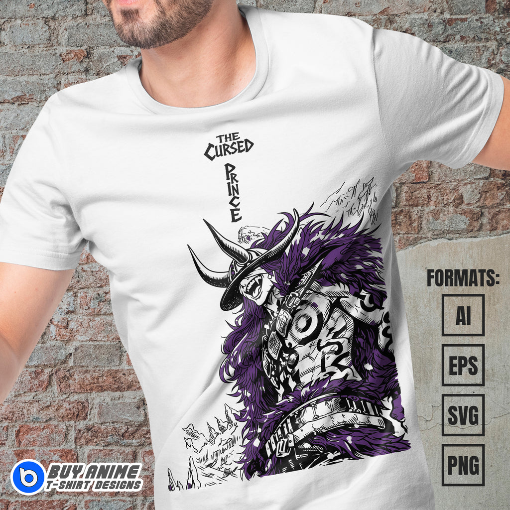 Premium Loki One Piece Anime Vector T-shirt Design Template
