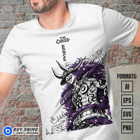 Premium Loki One Piece Anime Vector T-shirt Design Template