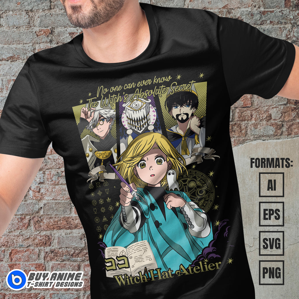 Premium Witch Hat Atelier Anime Vector T-shirt Design Template