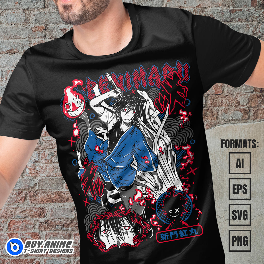 Premium Benimaru Shinmon Fire Force Anime Vector T-shirt Design Template #2