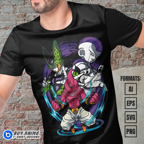 Premium Dragon Ball Anime Vector T-shirt Design Template #13