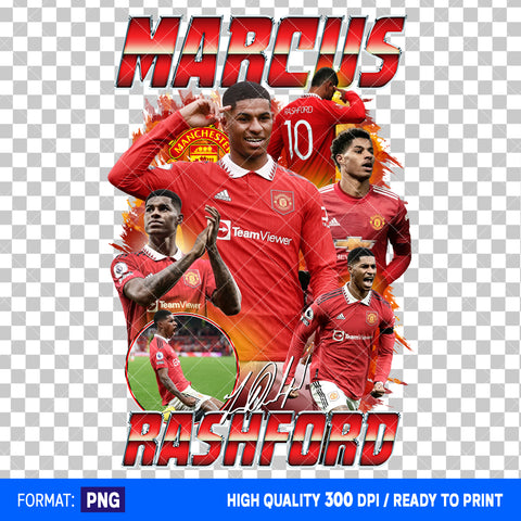 Premium Marcus Rashford Bootleg T-shirt Design