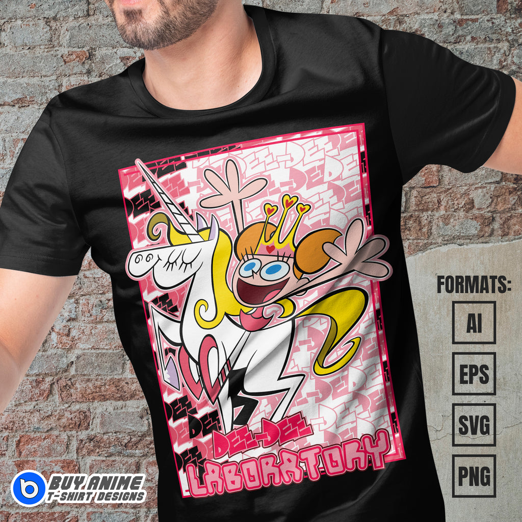Premium Dee Dee Dexters Laboratory Vector T-shirt Design Template
