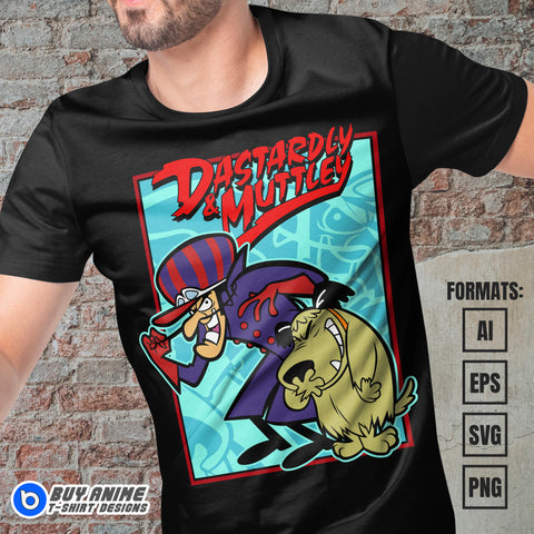 Dastardly and Muttley Vector T-shirt Design Template