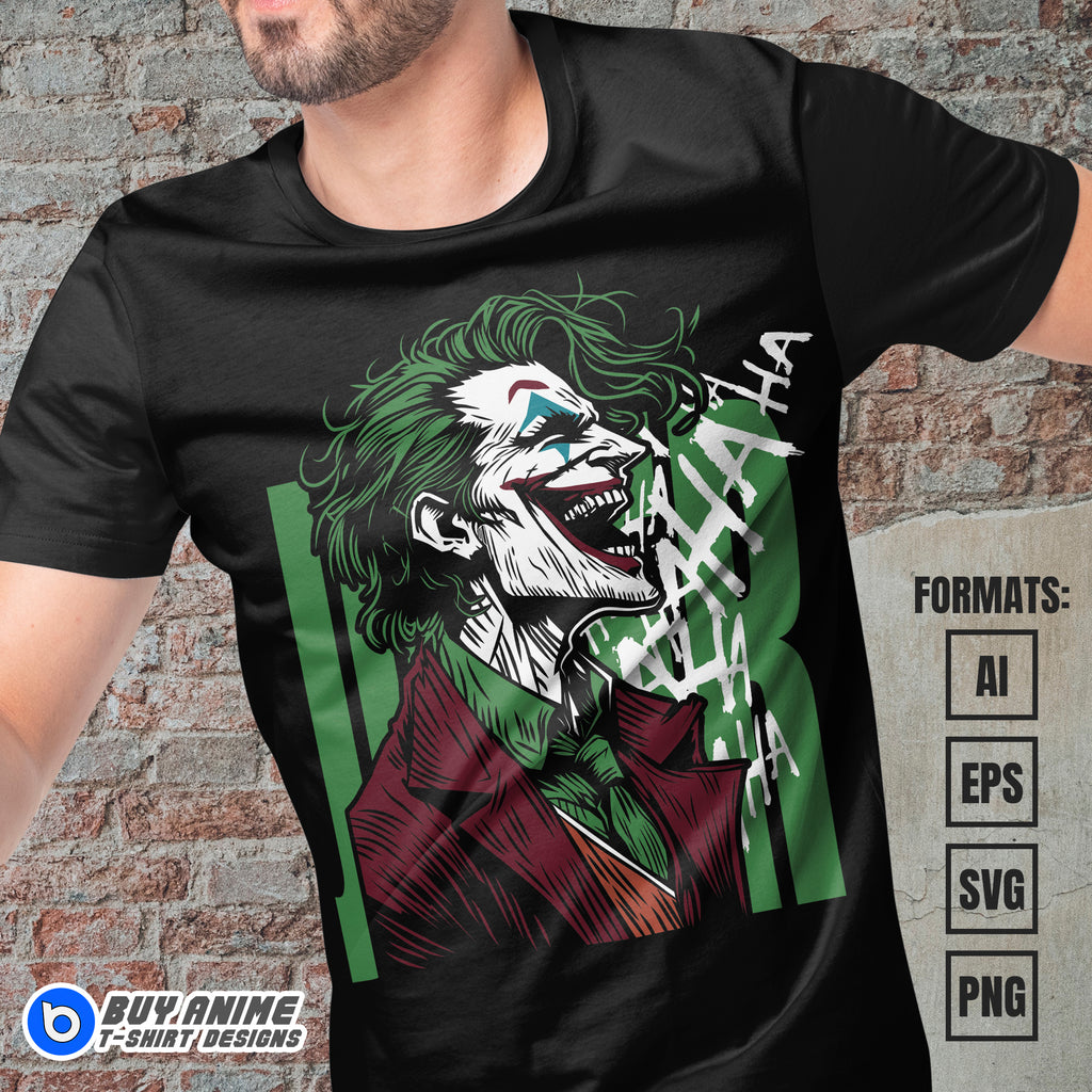 Premium Joker Batman Vector T-shirt Design Template