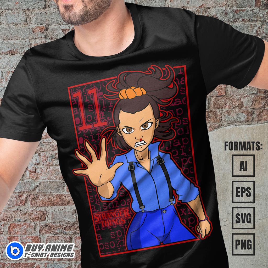Premium Eleven Stranger Things Vector T-shirt Design Template