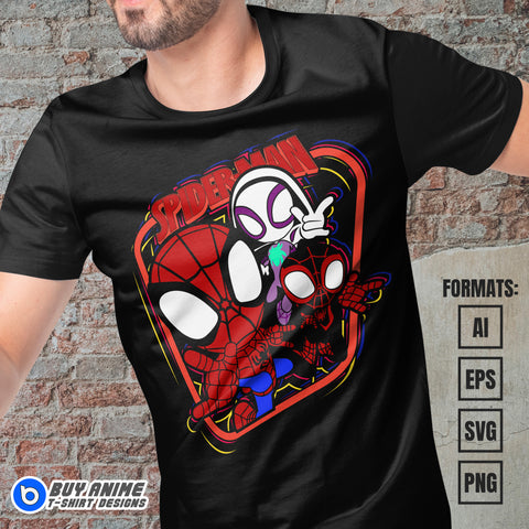 Premium Spider-Man Vector T-shirt Design Template #7
