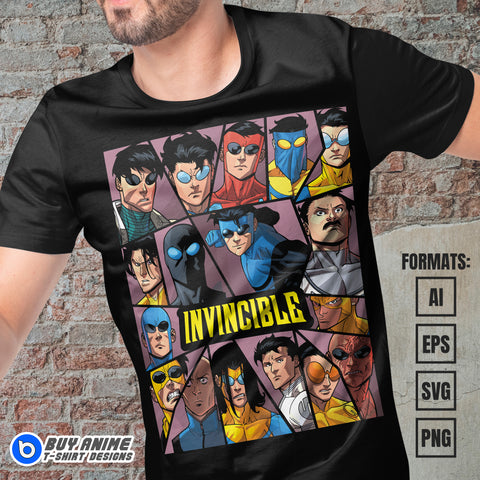 Premium Invincible Vector T-shirt Design Template