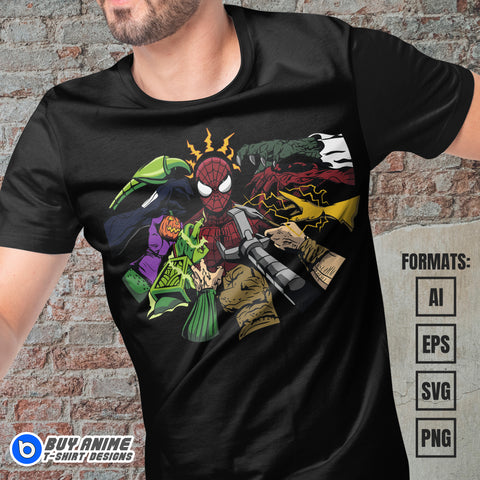 Premium Spider-Man Vector T-shirt Design Template #9