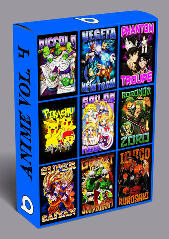Anime Bootleg T-shirt Designs Bundle Templates #4